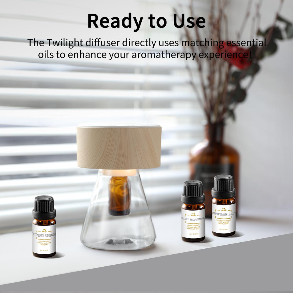 LOXIM Twilight Aromatherapy Diffuser with Sweet Dreamscape Essential Oil Blends, Atomizing Technology Diffuser with Essential Oi