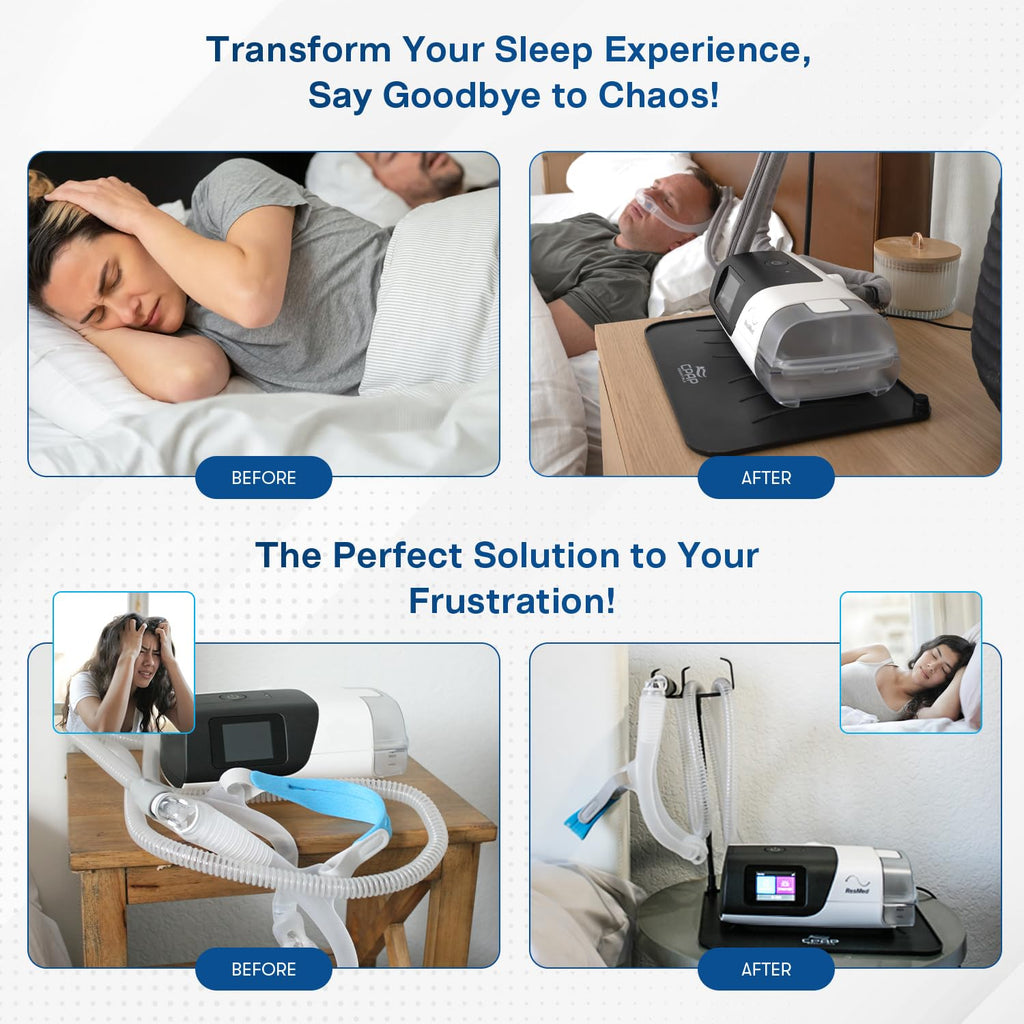 CPAP Stand for Mask and Tube Hanger Mat for CPAP T-Style Lift Stand with Clean dust Cover for CPAP for Bedside Organizer for CPA