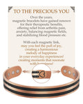 Feraco Copper Bracelet for Men Women, 12X Enhanced Strength Magnetic Bracelet with 3800 Gauss Neodymium Magnets, Pure Copper Cuf