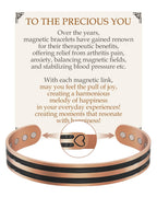Feraco Copper Bracelet for Men Women, 12X Enhanced Strength Magnetic Bracelet with 3800 Gauss Neodymium Magnets, Pure Copper Cuf