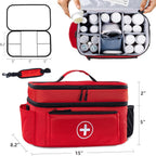Medicine Organizer and Storage Bag Empty, Family First Aid Box, Pill Bottle Organizer Bag for Emergency Medication, Supplements