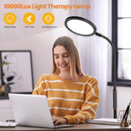 LASTAR LED Desk Lamp with Clamp, Remote Control & Touch, Desk Lamp for Home Office 5 Brightness/4 Colors/4 Timer/Memory/ 360 Fle