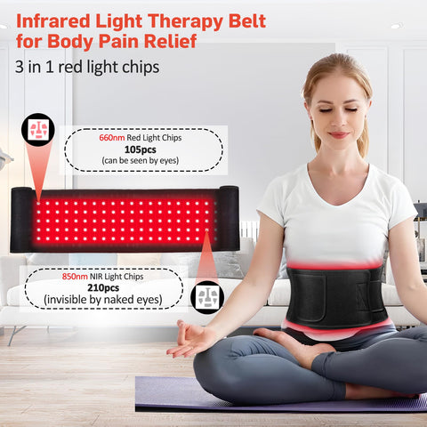 Red Light Therapy for Body, Infrared Light Therapy for Shoulder Waist Muscle Pain Relief, Upgraded 3 in 1 Led Beads, 660nm&850nm