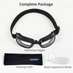WAHAH 3D Dry Eye Relief Glasses with Moisture Pads and Comfortable Soft Cushion - Hydrating Silicone Dry Eye Masks with Hydratin