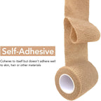 RISEN Cohesive Bandage 2x 5 Yards, 6 Rolls, Self Adherent Wrap Medical Tape, Adhesive Flexible Breathable First Aid Gauze Ideal