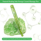 LEOSENSE Jade Acupuncture Pen, Natural Jade Gua Sha Acupressure Tool, Deep Tissue Trigger Point Massager, Reflexology Pressure P