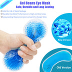 Cavoilu Cooling Sleep Mask w/Gel Eye Mask, Silk Eye Mask for Sleeping, Heated Eye Masks, Blindfold Eye Cover Sleeping Mask for H