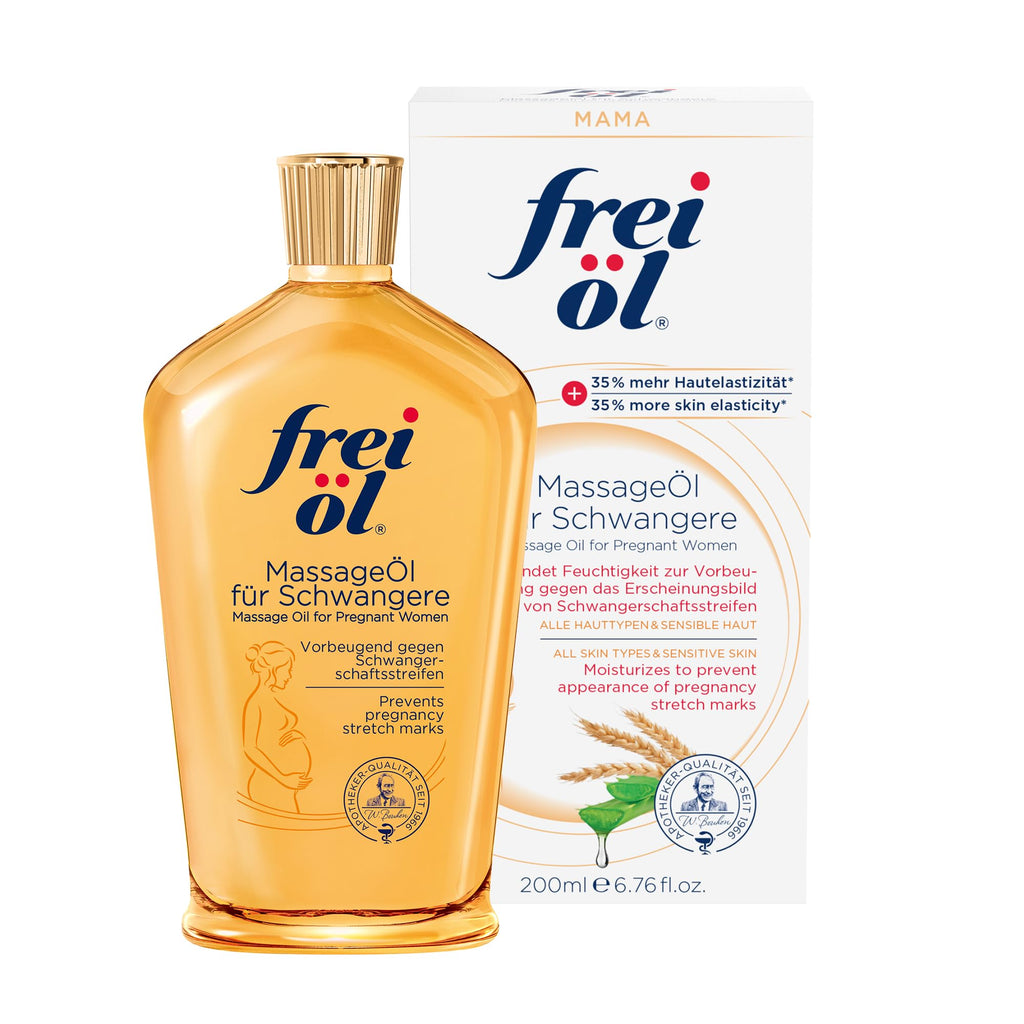 Massage Body Oil for Pregnant Woman - Maternity Skincare Oil, Skin Elasticity Increase by 35% - Prevents Stretch Marks, Safe to 