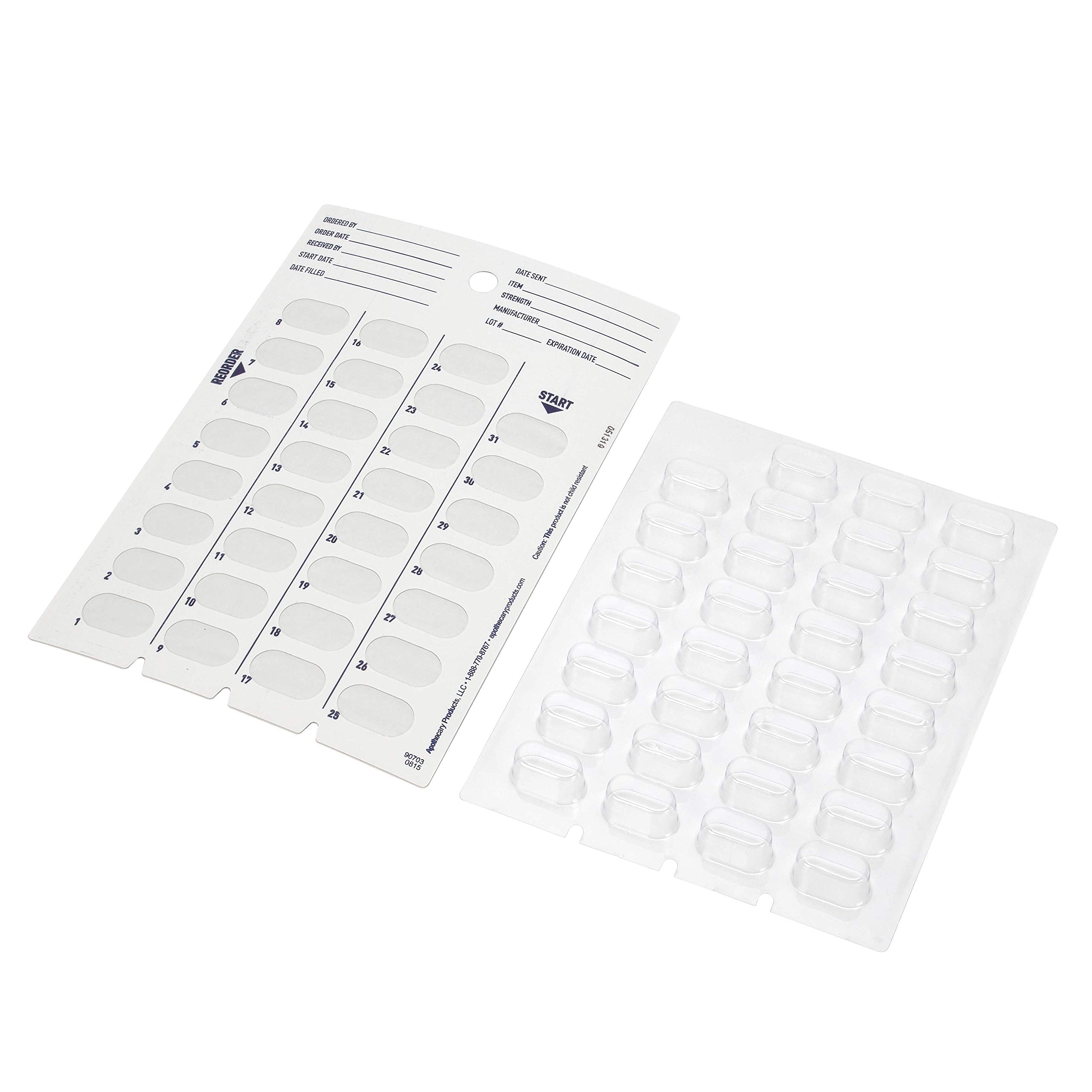 Ezy Dose Disposable (31-Day) Pill, Medicine, Vitamin Organizer Box | Monthly Planner | Kit includes Cards, Tray, Blisters, Braye