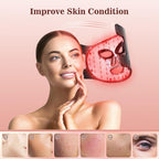 Red Light Therapy for Face, 3 Modes Portable Led Face Mask Light Therapy with Remote, Near-Infrared 850 Red Light Therapy Mask w