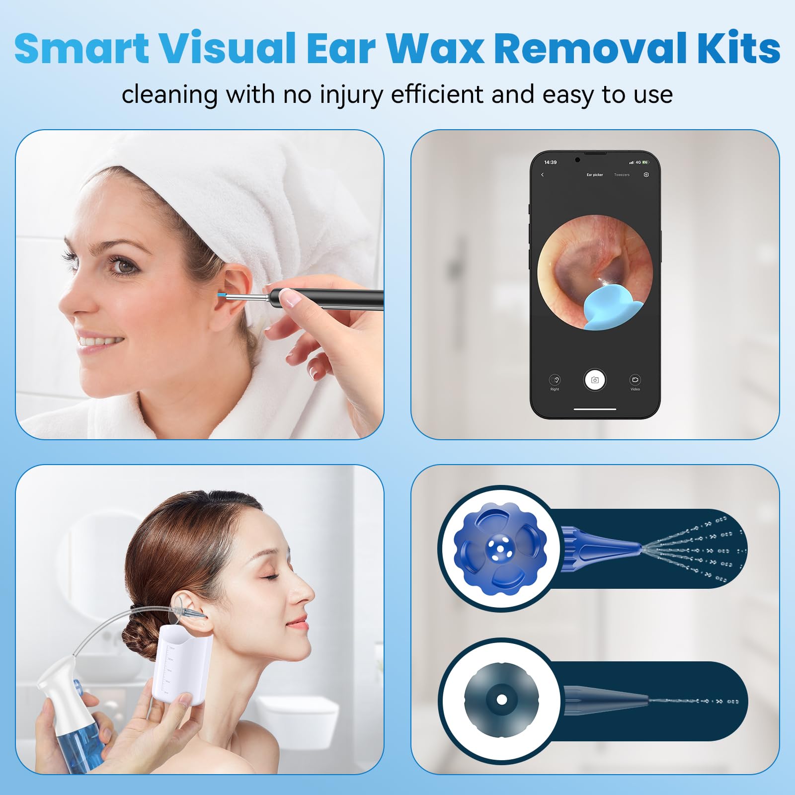 Ear Wax Removal - Ear Cleaner - Ear Camera - FSA HSA Eligible - Ear Wax Removal Kit - Ear Wax Removal Tool Camera - 1080HD Effec