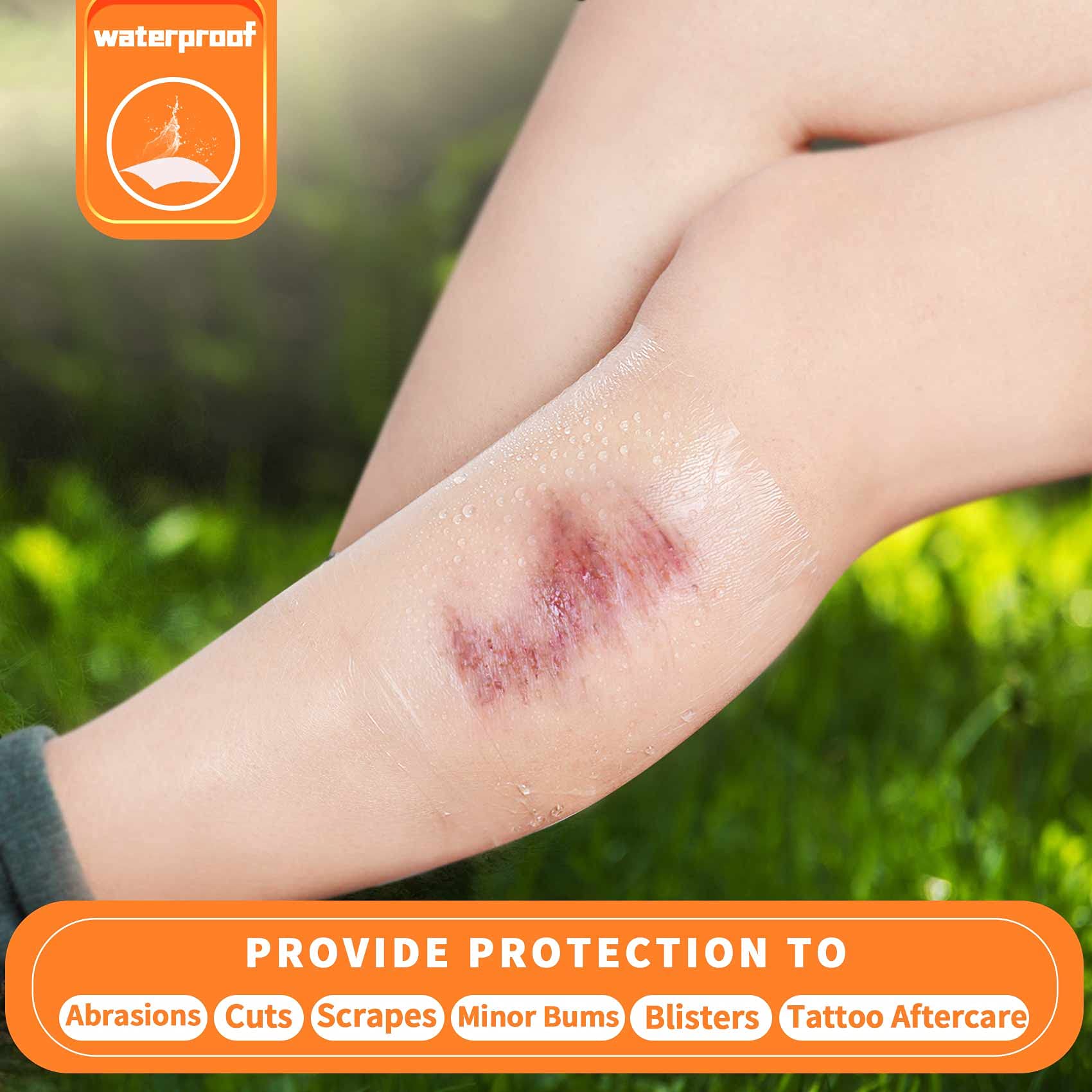 Transparent Film Dressing, Tattoo Aftercare Bandage, Shower Shield Water Barrier, PICC Catheter Shower Cover Protector, Waterpro