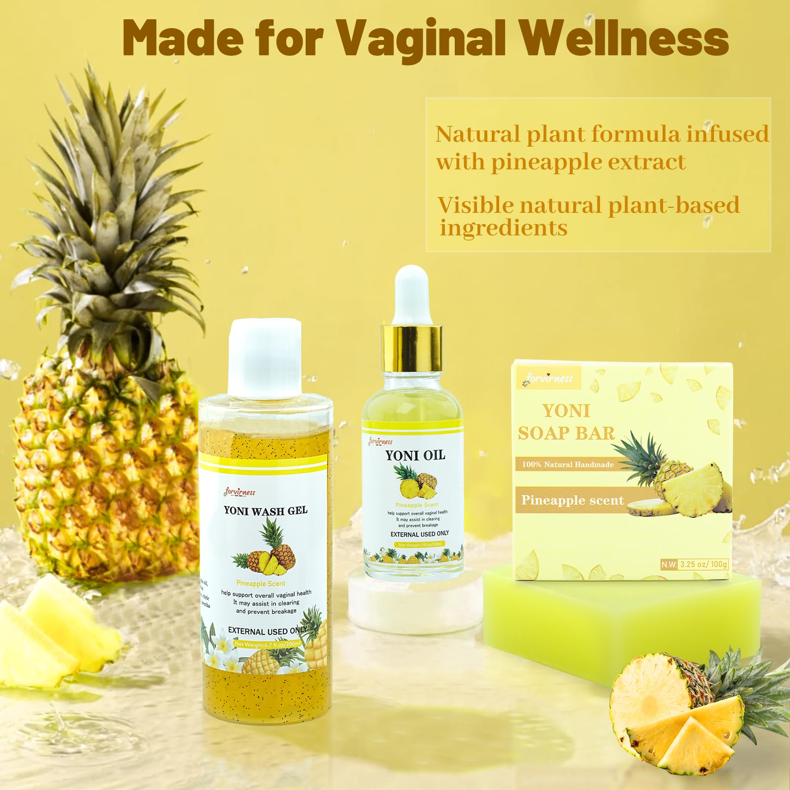 Yoni Wash Yoni Oil Yoni Soap bar, Feminine Wash for Women ph Balance, Intimate wash for Women Remove Odor, 1 Fl Oz Feminine Oil