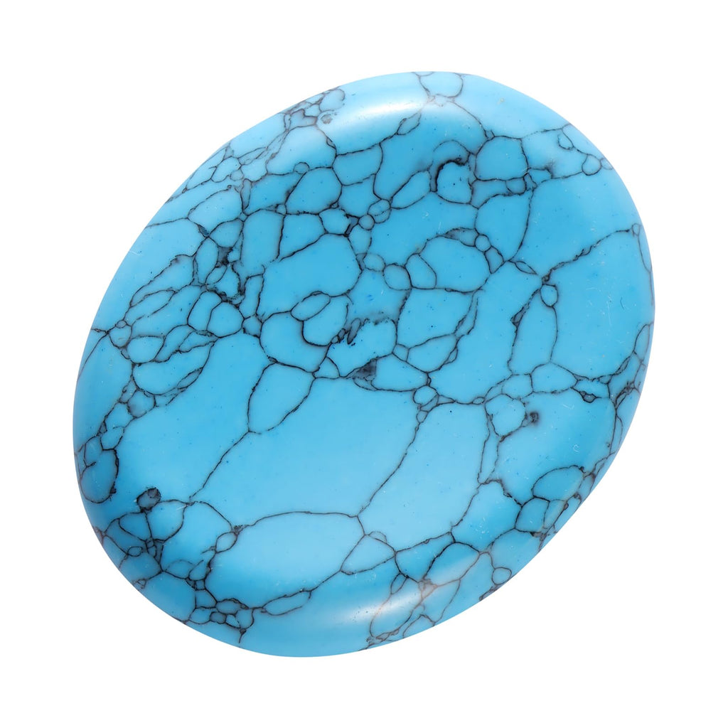 Artistone Crystal Worry Stones for Anxiety Women Gift Polished Carved Pocket Green Turquoise Oval Healing Energy Meditation Thum