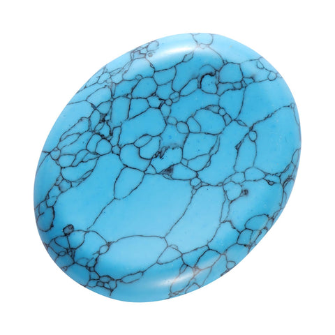 Artistone Crystal Worry Stones for Anxiety Women Gift Polished Carved Pocket Green Turquoise Oval Healing Energy Meditation Thum
