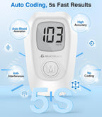 Glucoracy G-425 Blood Glucose Monitor Kit, Blood Sugar Test Kit with Lancing Device, 50 Test Strips and 50 Lancets, Glucose Mete