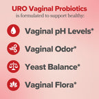 O Positiv URO Vaginal Probiotics for Women pH Balance with Prebiotics & Lactobacillus Probiotic Blend - Vaginal Health Supplemen