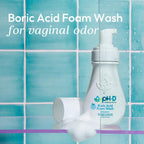 pH-D Feminine Health Support - Boric Acid Foam Wash - pH-Balanced, Paraben-Free, and Plant-based (Sensitive, 6 Fl Oz (Pack of 1)
