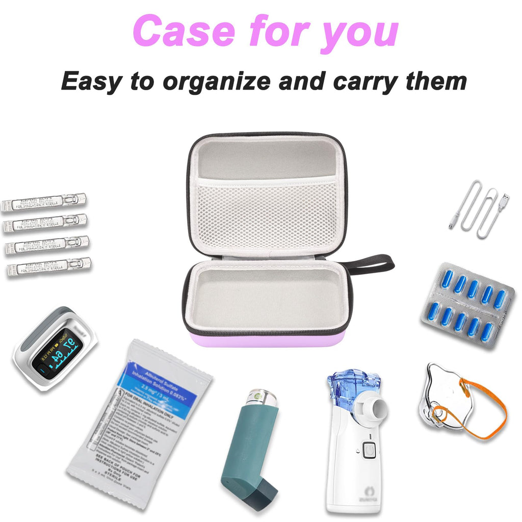 Klawdsky Carrying Case for Portable Nebulizer, Travel Medical Bag, Hard Emergency Medical Bag for Inhaler Spacer Case for Adults
