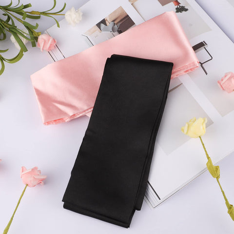 2Pcs Satin Eye Mask Sleep Mask, 157cm/62inch Adjustable Satin Blindfold Soft Satin Eye Covers Valentine's Day Gift for Travel, N