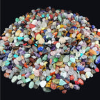 800Pcs+ (3lb) Gemstones and Crystals Set,30Kinds+ Bulk Rocks and Minerals Science Kit,Rocks Collections for Kids,Tumbled Chips C