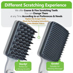 Back Scratcher for Men/Adults/Women -Folding Backscratcher Scalp Massager w/2PCS Replaceable Scratching Heads - Large Scratch Ar