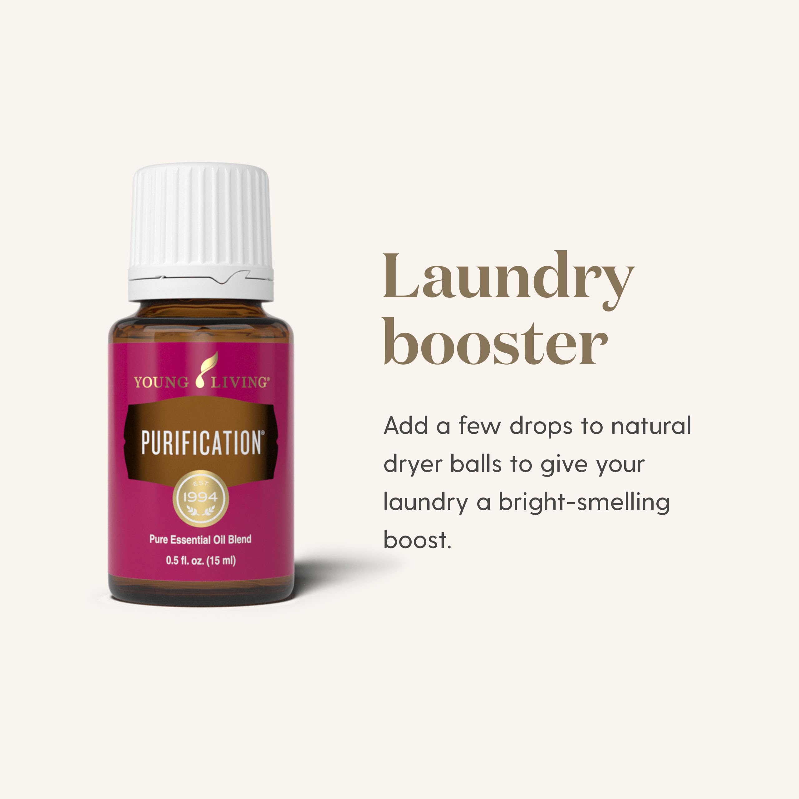 Young Living Purification Essential Oil 15ml | Soothing to Your Skin for Everyday Irritations | Laundry Boosting & Scent Neutral