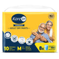Karein Overnight Adult Diaper Pant M Size, Medium, Waist (75100 Cm 3040), 10 Unit, Long Protection Hour, Unisex, Quick & Eve
