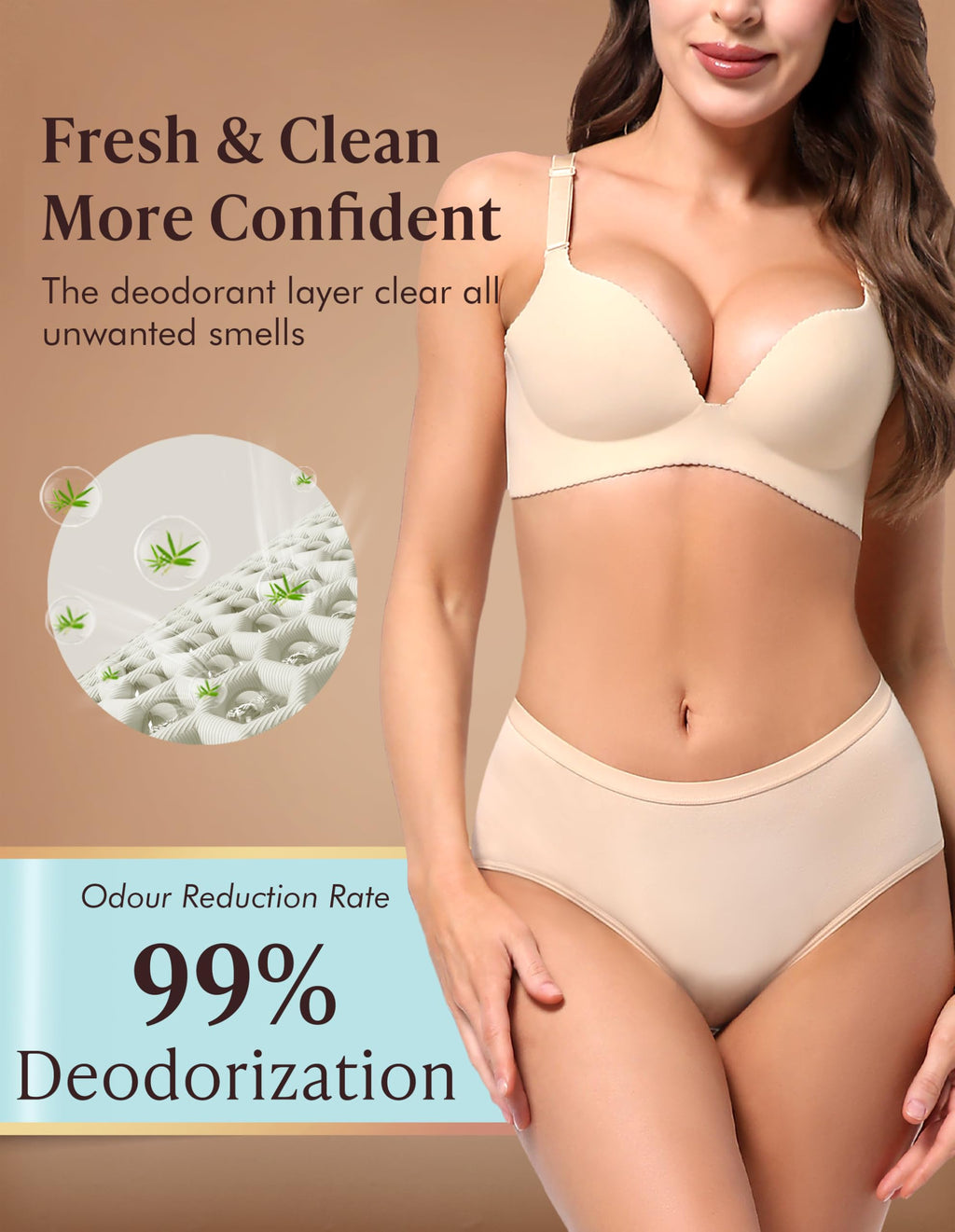 AIRCUTE Washable Adult Urine Incontinence Underwear for Women Leak Proof Absorbent Bladder Protective Panties (X-Large, 5 Pack)
