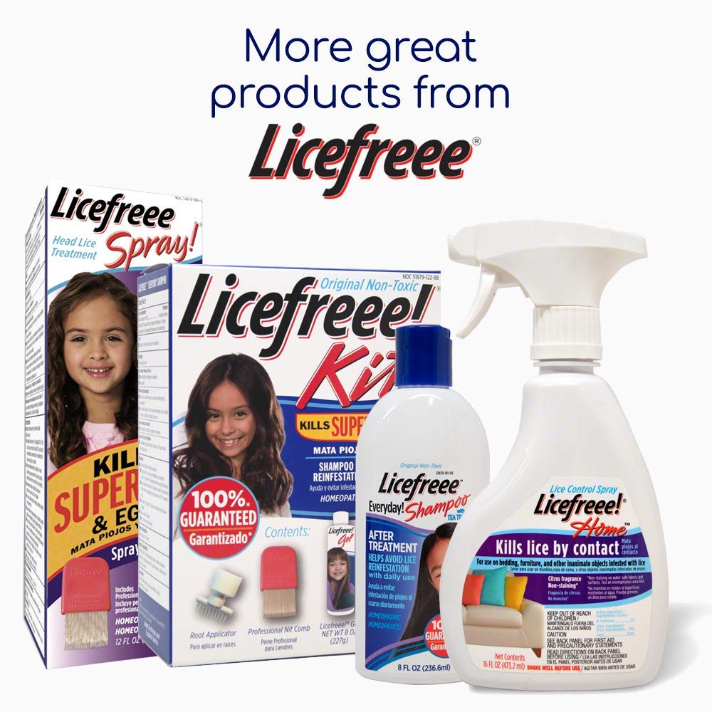 Licefreee Spray Family Size Lice Treatment for Kids & Adults, Easy Use Lice Spray Kills Head Lice, Eggs, Super Lice on Contact,
