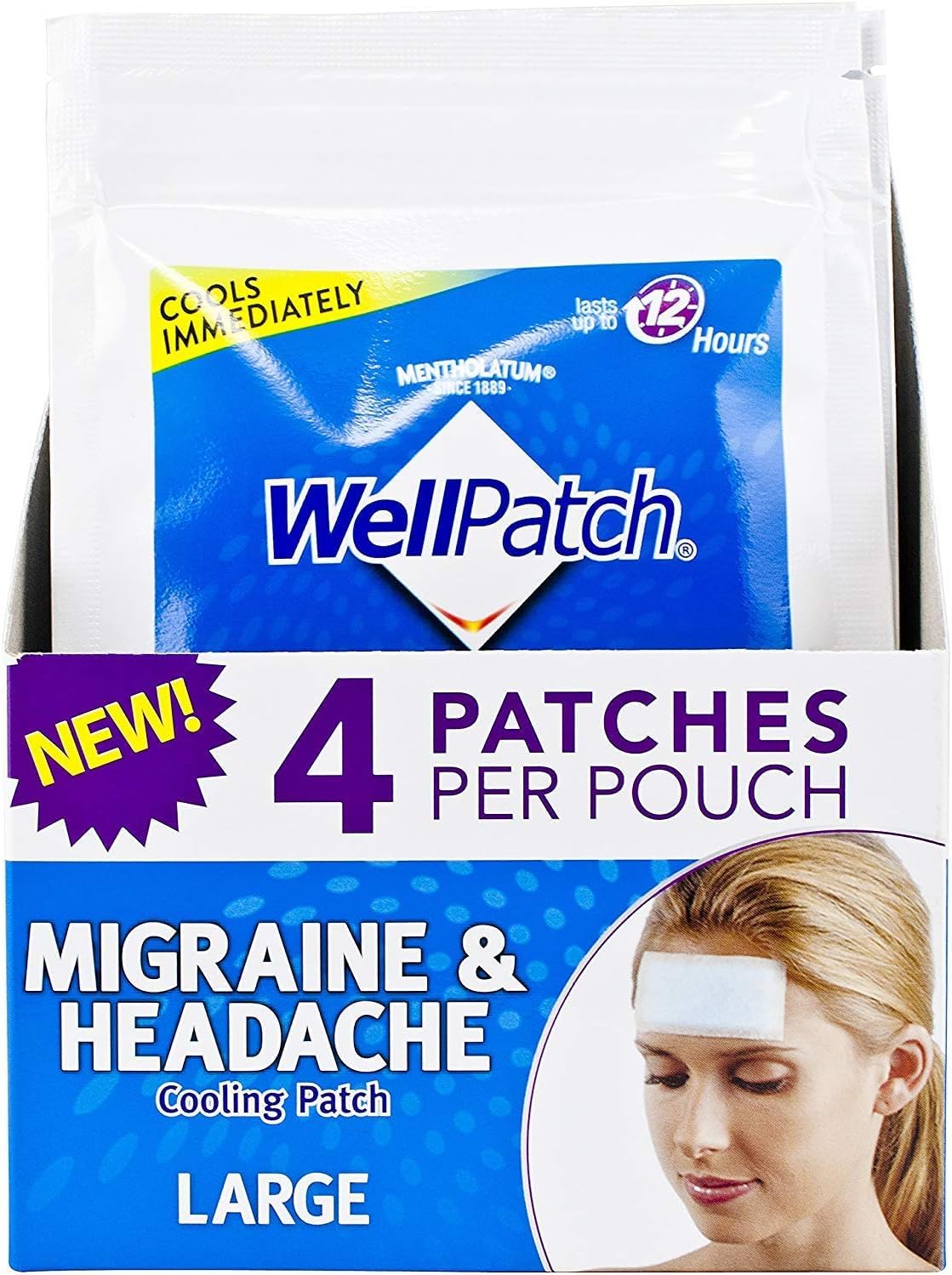 WellPatch Migraine Cooling Headache Pads-4ct