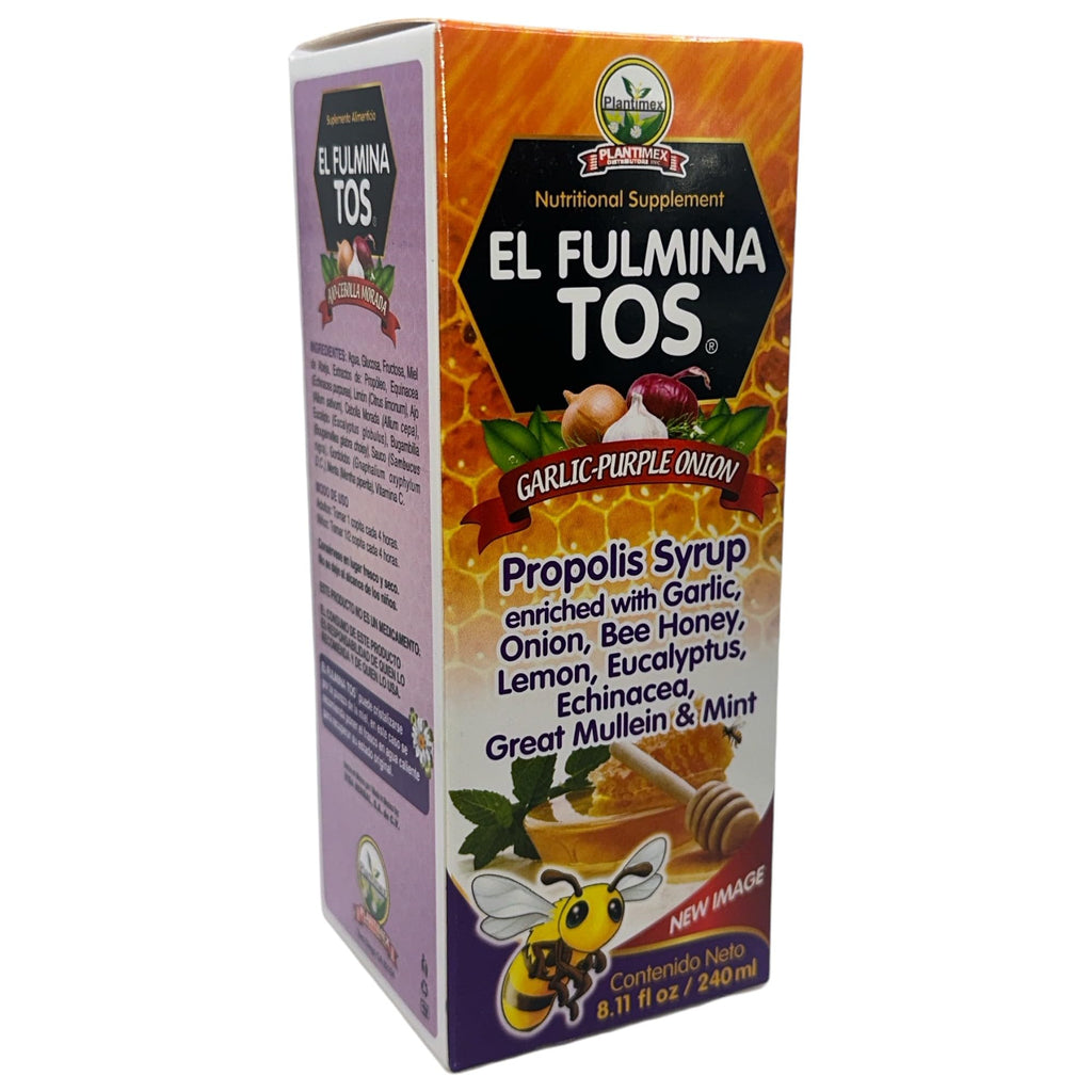 Fulminatos EL FULMINA TOS Propoleo +AJO + CEBOLLA +Miel+Limon+Eucalipto+Equinacea+Gordolobo & Menta (Propolis Syrup W/Garlic and