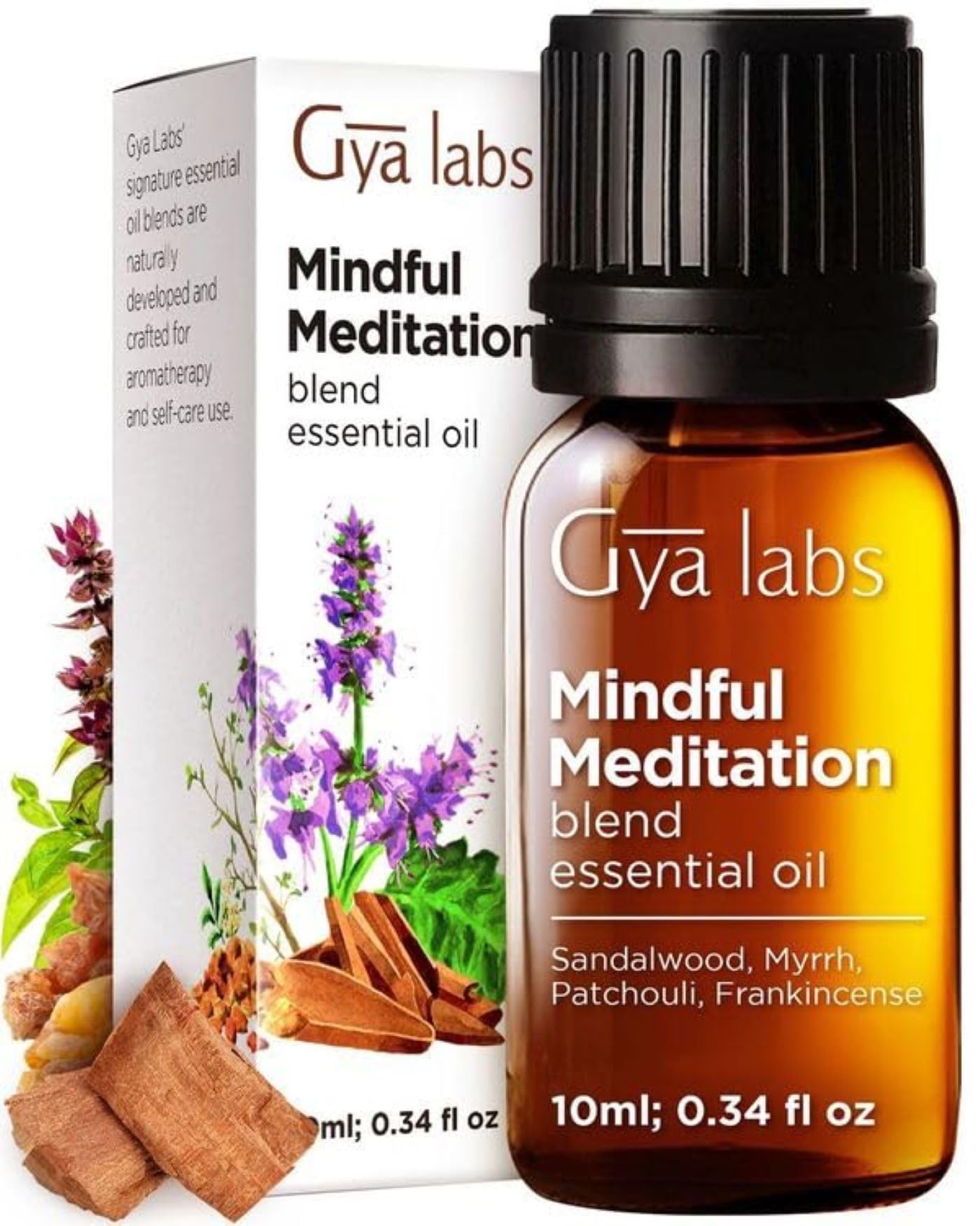 Gya Labs Mindful Meditation Essential Oil Blend - 100% Pure Natural Undiluted Meditation Essential Oil - Grounding & Relaxing (0