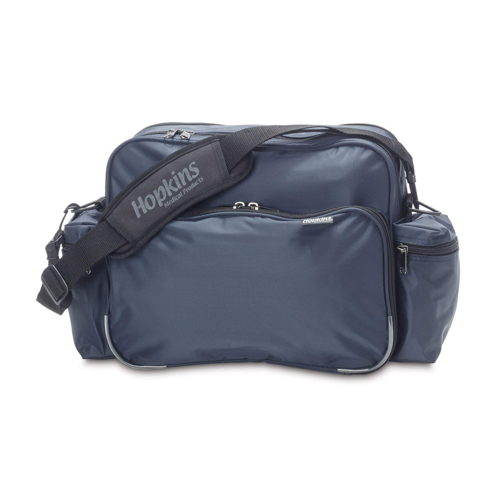 Hopkins Medical Products Original Home Health Shoulder Bag, 70D Waterproof Nylon, Fold-Down Compartment, Adjustable Straps, 14x1
