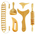 AiRelax 6 in 1 Wood Therapy Massage Tools,Lymphatic Drainage Massager Maderoterapia Kit Colombiana for Body Shaping,Body Sculpti
