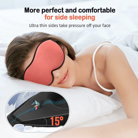 LitBear Sleep Masks for Women, Sleep Eye Mask for Sleeping, Comfortable Night Sleeping Mask, Soft Contoured Eye Cover for Sleepi
