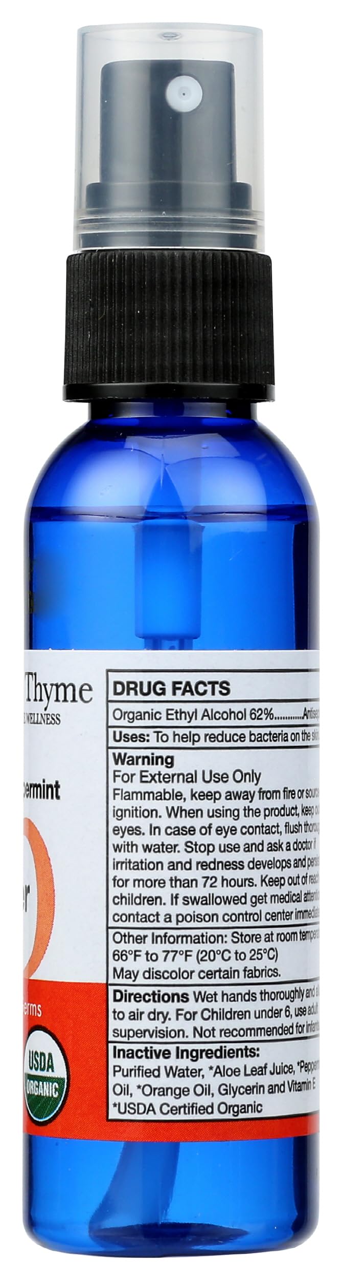 Brittanies Thyme Organic Orange Hand Sanitizer, 2 OZ