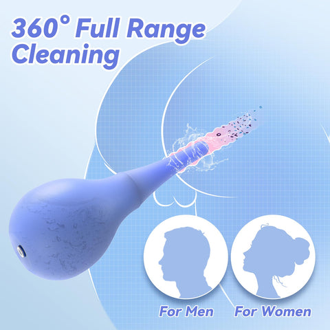 Enema Douche Anti Back-Flow,Silicone Enema Reusable Anal Douche Cleaner for Men Women Colon Cleansing,Shower Douche with 5 Spout