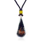 Emotional Body Purification Black Tourmaline Orgone Crystal Tear Drop pendant for Strengthen Immune System - Swallows Negative E