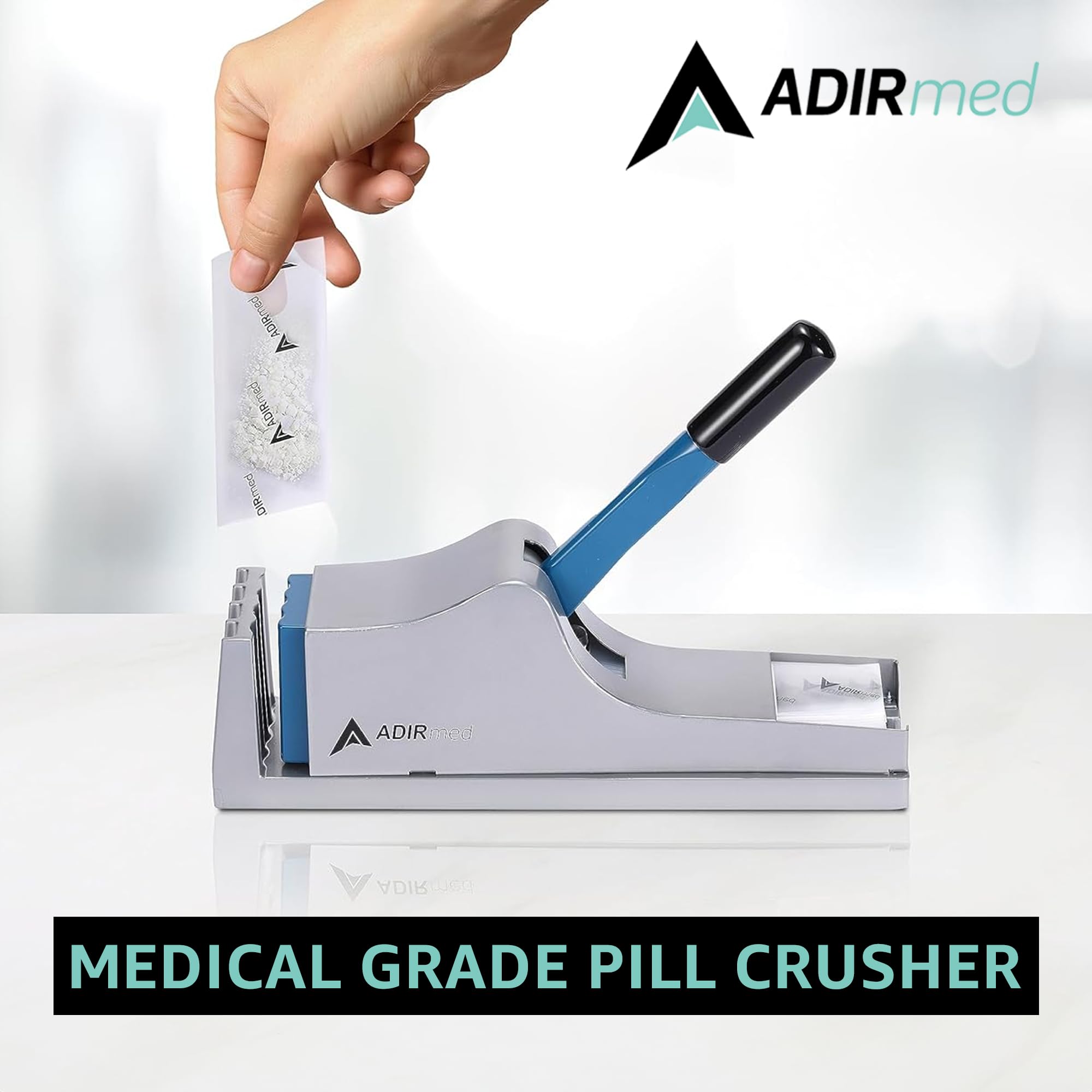 Adirmed Pill Crusher, Medical Grade Pill Crushers for Elderly, Crush to Fine Powder, Pill Smasher Compatible with Pill Crusher P