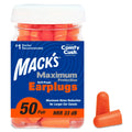 Macks Maximum Protection Soft Foam Earplugs - 50 Pair, 33 dB Highest NRR - Comfortable Ear Plugs for Sleeping, Snoring, Loud Con