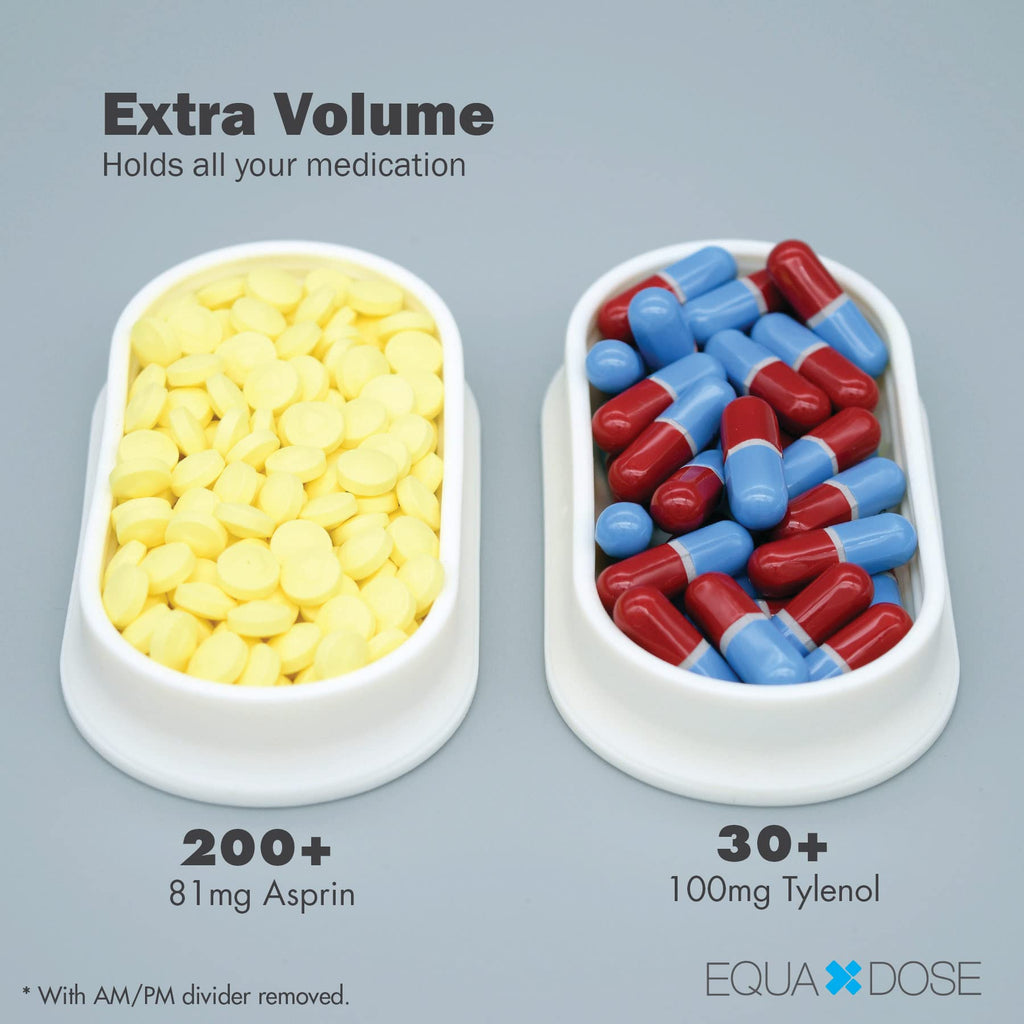 EQUADOSE Weekly Pill Organizer, Extra Large 7-Day Vitamin Jumbo Case with Removable Pods, Oversized Medication Carrier for Easy