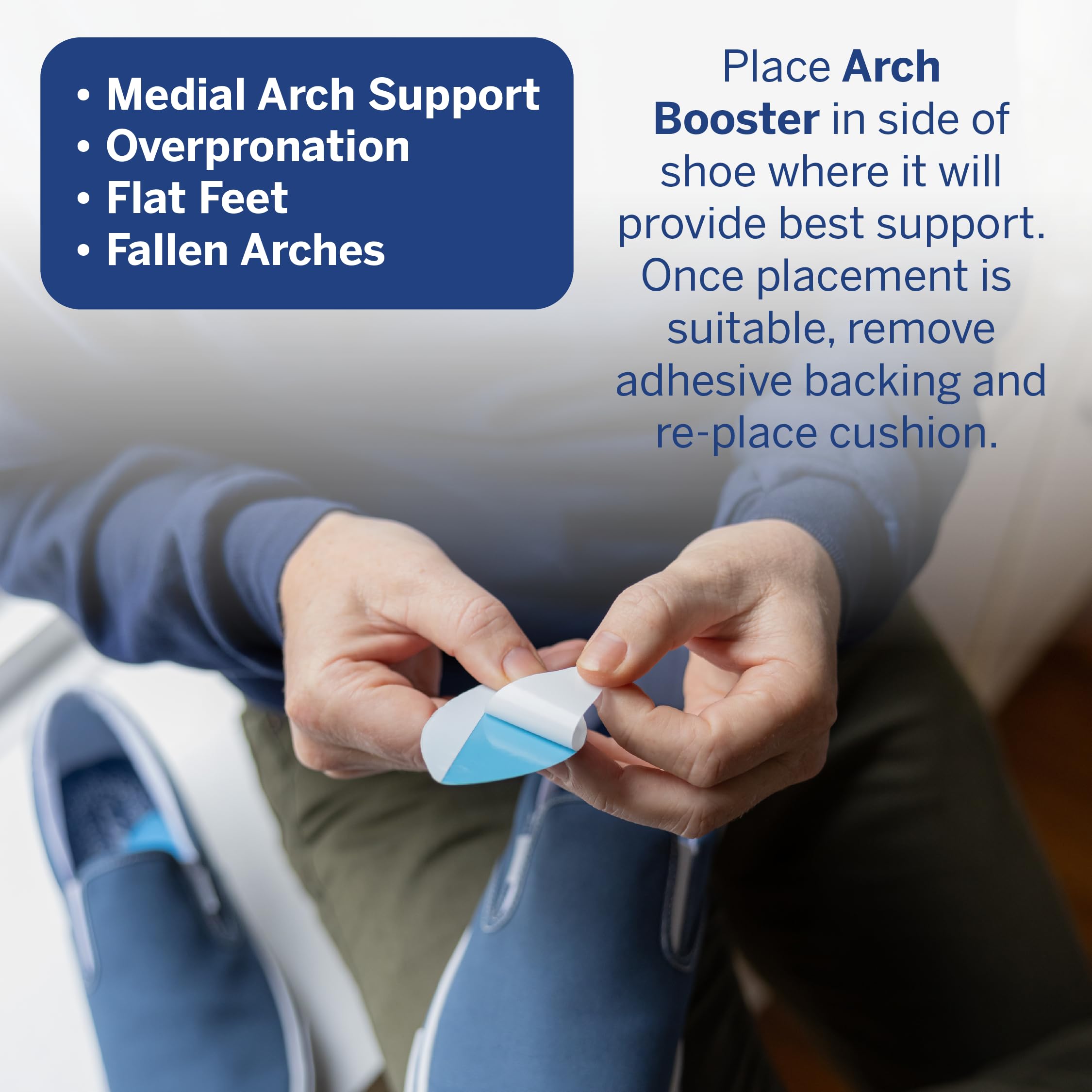 Powerstep unisex adult Boosters Arch Support, Blue, Regular US