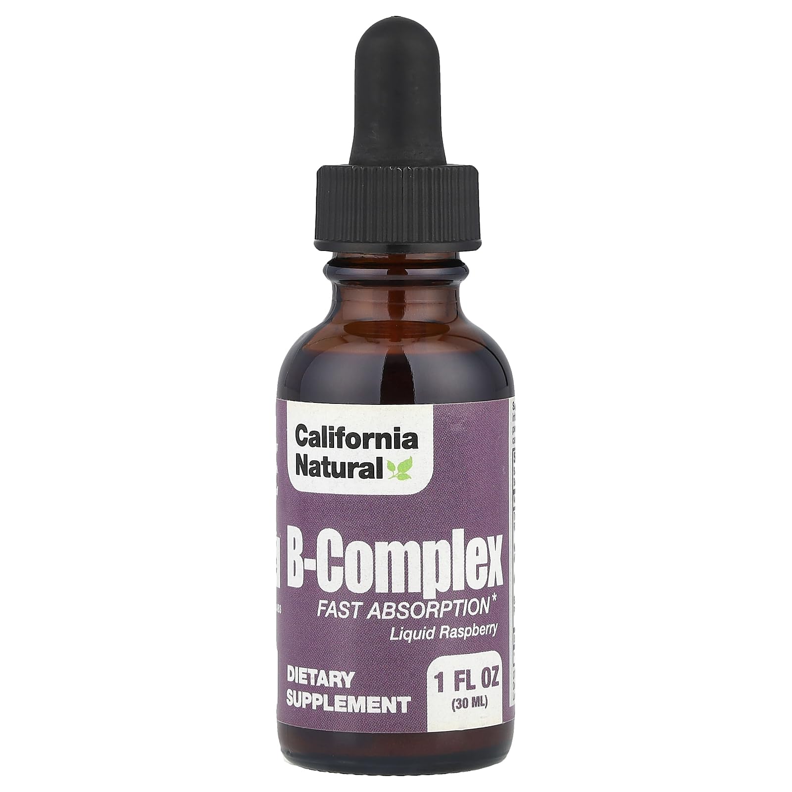 California Natural - B Complex Liquid - Liquid Sublingual - Vitamin B12, B1, B2, B3, B6 - 1 oz