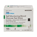 McKesson TRUE METRIX Blood Glucose Test Strips for Diabetes [100 Strips] Self-Monitoring System