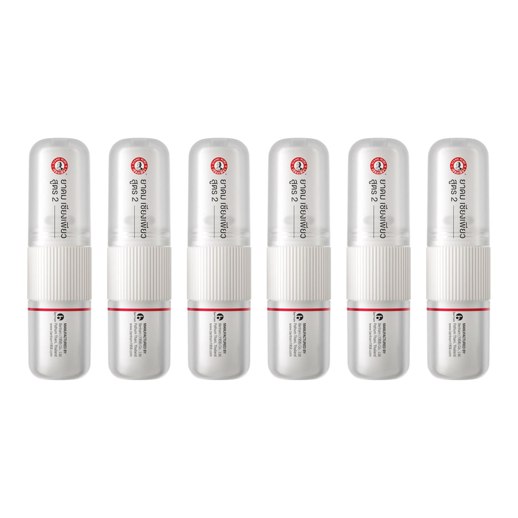 Siang Pure Aromatherapy Nasal Inhaler - Cooling Menthol, Peppermint and Eucalyptus Oil - Allergy, Congestion & Sinus Relief (6 P