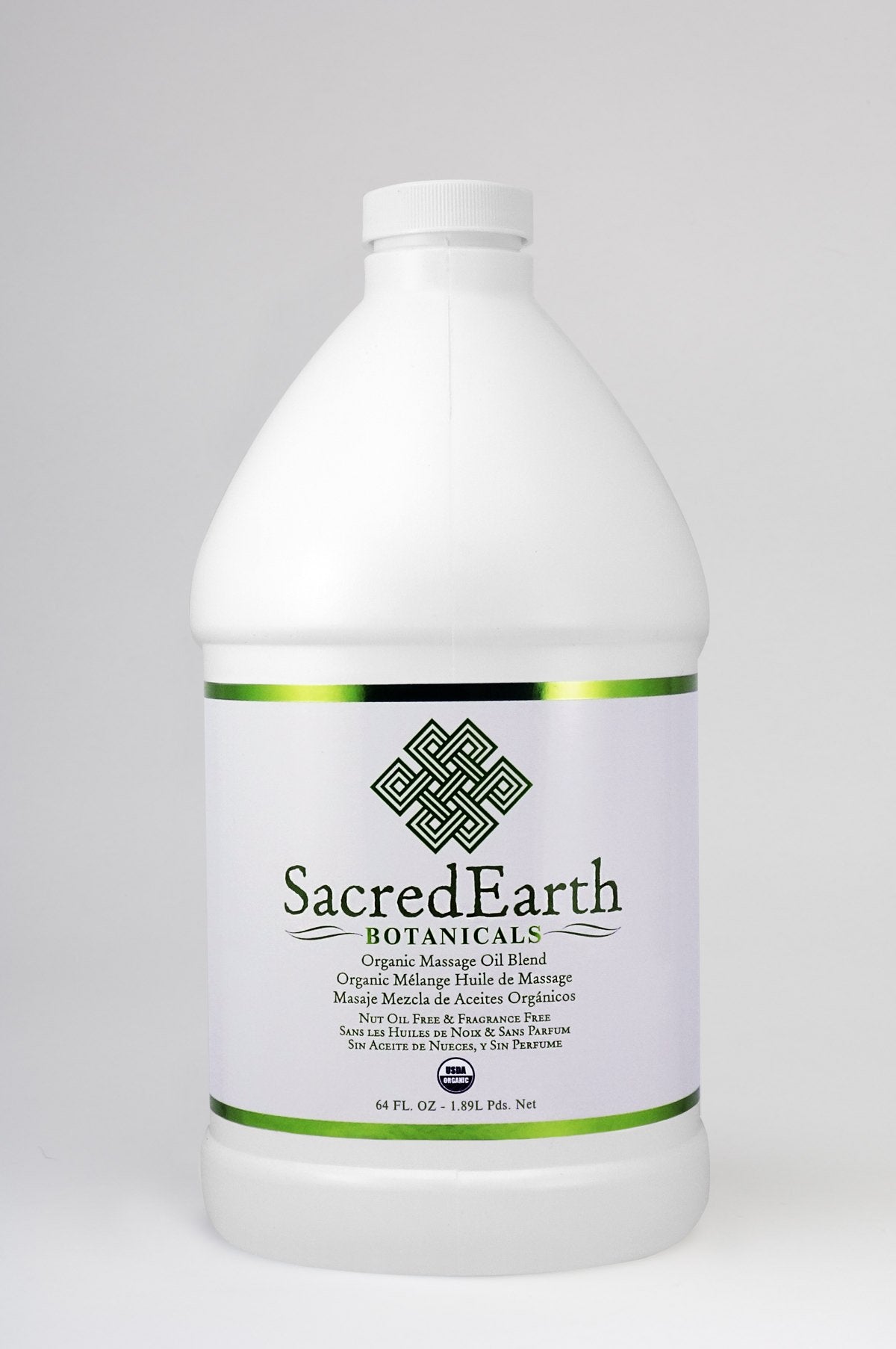 Organic Massage Oil Blend ( Gallon) - Unscented, Nut Oil Free, Gluten Free and USDA Certified Organic
