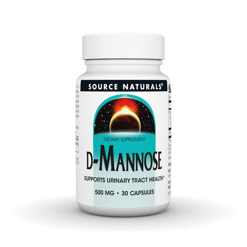 Source Naturals D-Mannose, Potent Urinary Tract & Bladder Health Support*, 500mg - 30 Capsules