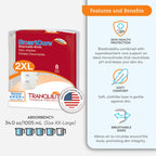 Tranquility SmartCore Adult Disposable Briefs, Incontinence Control with Breathable Kufguard Technology, Fastening Tabs& Wetness