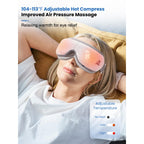 BOB AND BRAD Valentines Day Gifts Eye Massager, EyeOasis 2 Plus - Eye Massager for Migraines with Remote, Heat, Compression, Mus